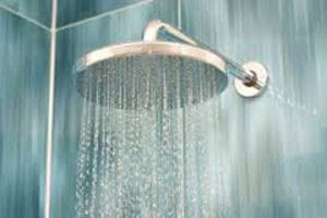 Modern showerhead with endless stream of hot water
